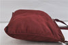 Authentic PRADA Nylon Shoulder Cross Body Bag Purse Red Bordeaux 0994D