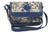 Authentic GUCCI Flora Shoulder Cross Body Bag Canvas Leather Blue Ivory 0994G