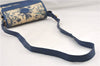 Authentic GUCCI Flora Shoulder Cross Body Bag Canvas Leather Blue Ivory 0994G