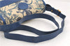 Authentic GUCCI Flora Shoulder Cross Body Bag Canvas Leather Blue Ivory 0994G