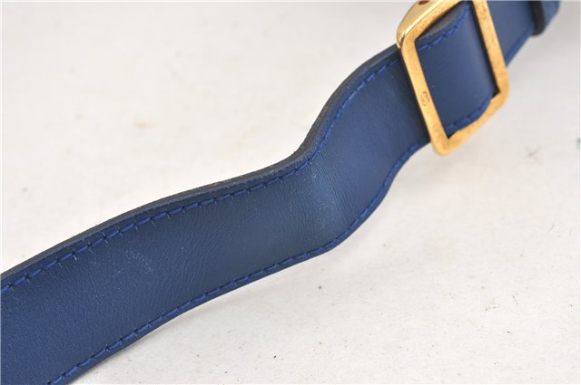 Authentic GUCCI Flora Shoulder Cross Body Bag Canvas Leather Blue Ivory 0994G