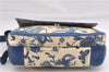 Authentic GUCCI Flora Shoulder Cross Body Bag Canvas Leather Blue Ivory 0994G