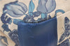 Authentic GUCCI Flora Shoulder Cross Body Bag Canvas Leather Blue Ivory 0994G