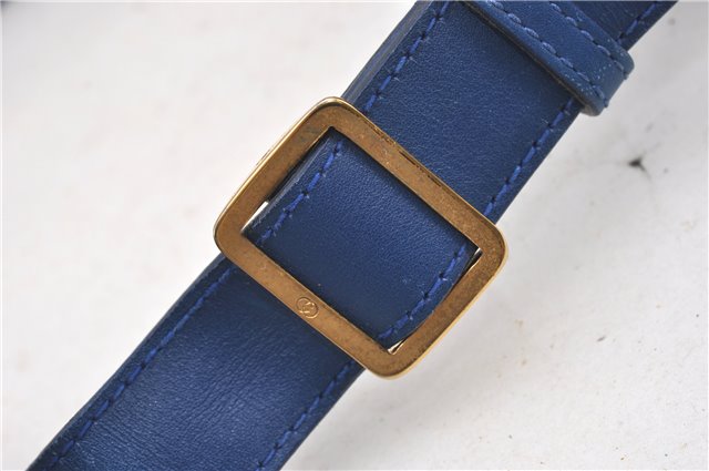 Authentic GUCCI Flora Shoulder Cross Body Bag Canvas Leather Blue Ivory 0994G