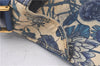 Authentic GUCCI Flora Shoulder Cross Body Bag Canvas Leather Blue Ivory 0994G