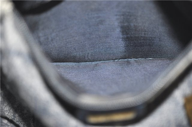 Authentic GUCCI Flora Shoulder Cross Body Bag Canvas Leather Blue Ivory 0994G