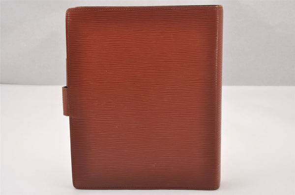Authentic Louis Vuitton Epi Agenda GM Notebook Cover Brown R20213 LV 0994I