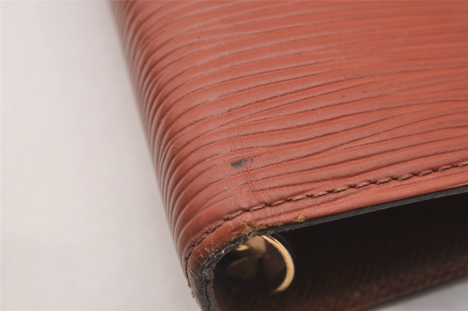 Authentic Louis Vuitton Epi Agenda GM Notebook Cover Brown R20213 LV 0994I