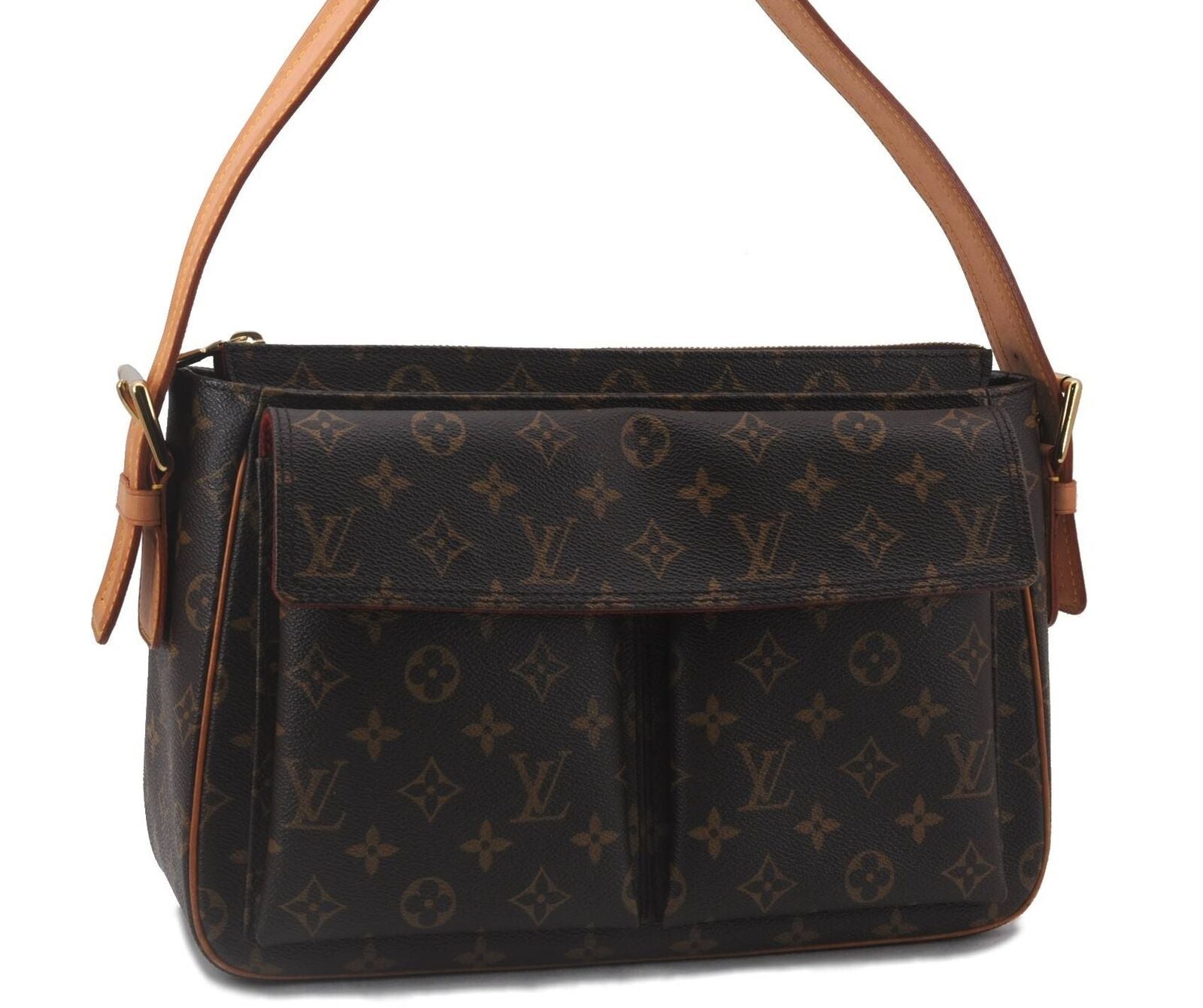 Authentic LOUIS VUITTON Monogram Viva Cite GM Shoulder Bag M51163 LV 0995B