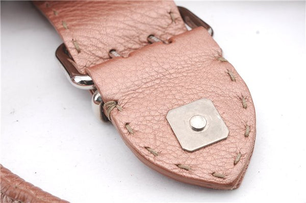 Authentic FENDI Selleria Hand Shoulder Bag Purse Leather Pink 0996D