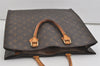 Authentic Louis Vuitton Monogram Sac Plat Hand Tote Bag M51140 LV 0996I