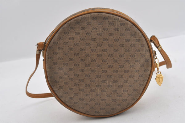 Authentic GUCCI Micro GG PVC Leather Shoulder Cross Body Bag Brown 0997I