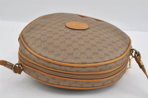 Authentic GUCCI Micro GG PVC Leather Shoulder Cross Body Bag Brown 0997I