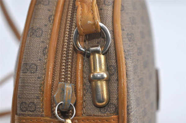 Authentic GUCCI Micro GG PVC Leather Shoulder Cross Body Bag Brown 0997I