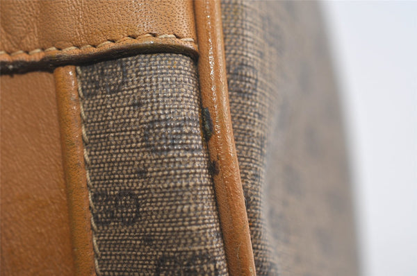 Authentic GUCCI Micro GG PVC Leather Shoulder Cross Body Bag Brown 0997I