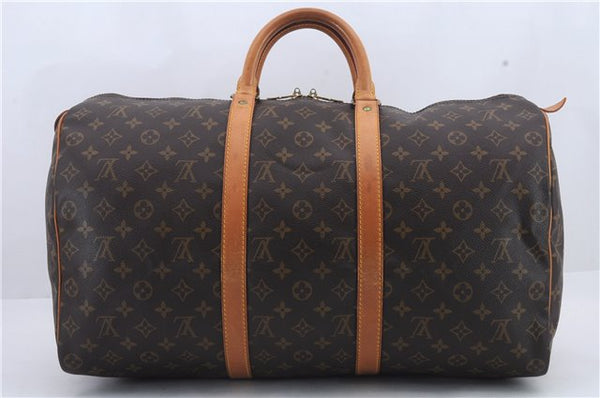 Authentic Louis Vuitton Monogram Keepall 50 Boston Bag M41426 LV 0998D