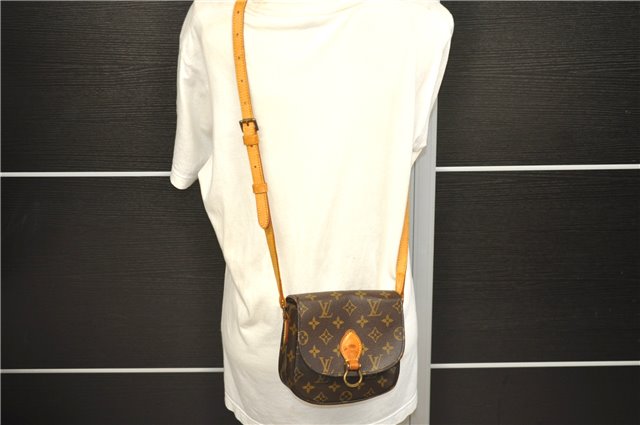 Auth Louis Vuitton Monogram Saint Cloud PM Shoulder Cross Bag M51244 LV 1002D