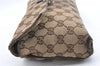 Authentic GUCCI Waist Body Bag Purse GG Canvas Leather 146304 Brown 1004G