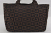 Authentic GIVENCHY MAROQUINERIE Vintage Hand Bag Purse Canvas Brown 1004I