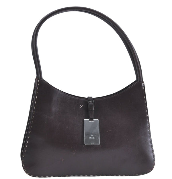 Authentic GUCCI Shoulder Hand Bag Purse Leather 0014278 Bordeaux Red 1005C