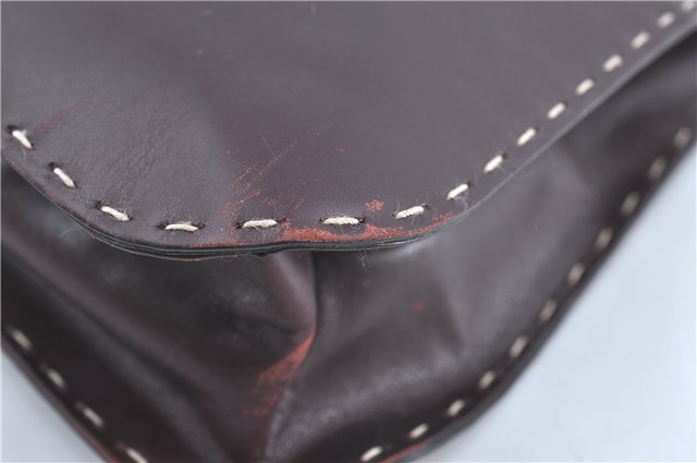 Authentic GUCCI Shoulder Hand Bag Purse Leather 0014278 Bordeaux Red 1005C