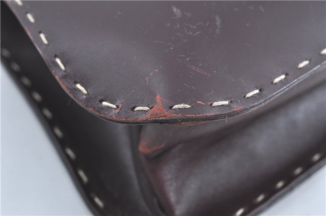 Authentic GUCCI Shoulder Hand Bag Purse Leather 0014278 Bordeaux Red 1005C