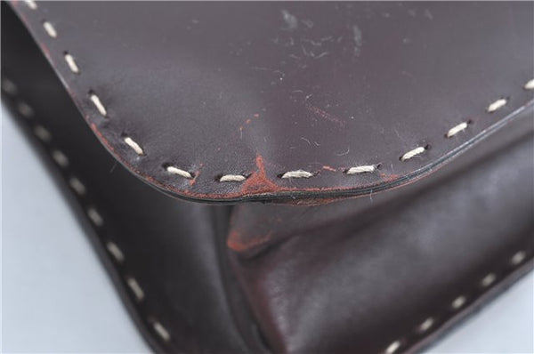 Authentic GUCCI Shoulder Hand Bag Purse Leather 0014278 Bordeaux Red 1005C