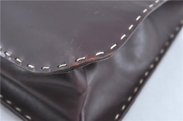 Authentic GUCCI Shoulder Hand Bag Purse Leather 0014278 Bordeaux Red 1005C