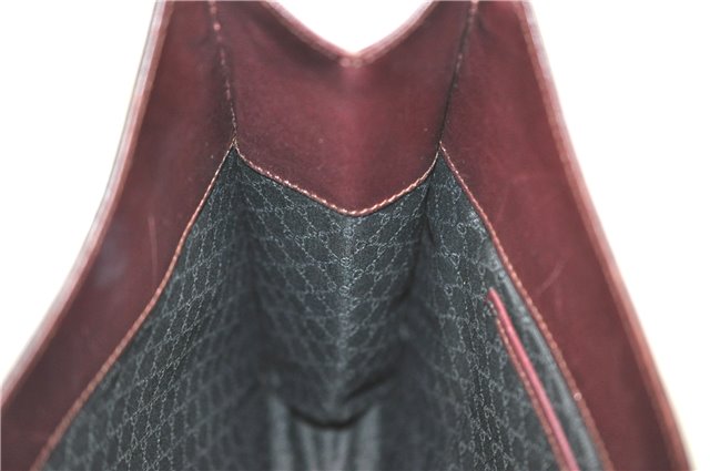 Authentic GUCCI Shoulder Hand Bag Purse Leather 0014278 Bordeaux Red 1005C