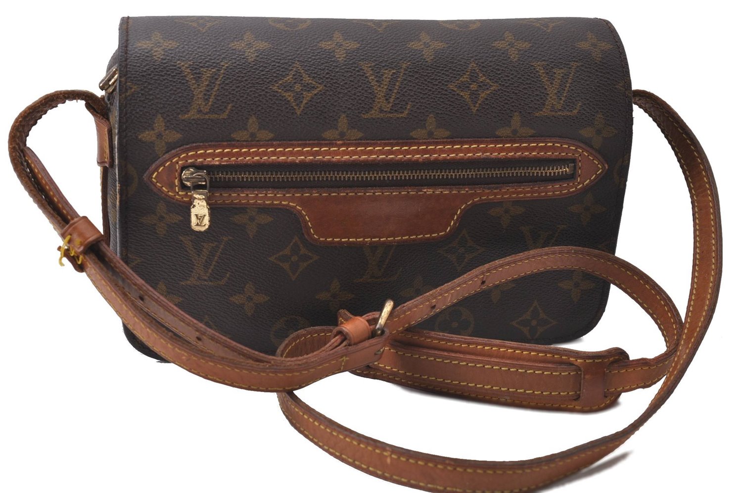 Auth Louis Vuitton Monogram Saint Germain Shoulder Cross Bag M51210 LV 1005D