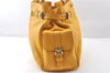 Authentic PRADA Vintage Leather Shoulder Hand Bag Yellow 1005G