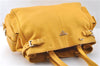 Authentic PRADA Vintage Leather Shoulder Hand Bag Yellow 1005G