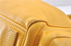 Authentic PRADA Vintage Leather Shoulder Hand Bag Yellow 1005G