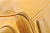 Authentic PRADA Vintage Leather Shoulder Hand Bag Yellow 1005G