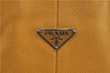 Authentic PRADA Vintage Leather Shoulder Hand Bag Yellow 1005G