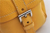 Authentic PRADA Vintage Leather Shoulder Hand Bag Yellow 1005G