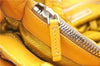 Authentic PRADA Vintage Leather Shoulder Hand Bag Yellow 1005G