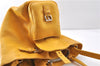 Authentic PRADA Vintage Leather Shoulder Hand Bag Yellow 1005G