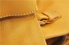 Authentic PRADA Vintage Leather Shoulder Hand Bag Yellow 1005G