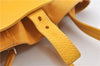 Authentic PRADA Vintage Leather Shoulder Hand Bag Yellow 1005G
