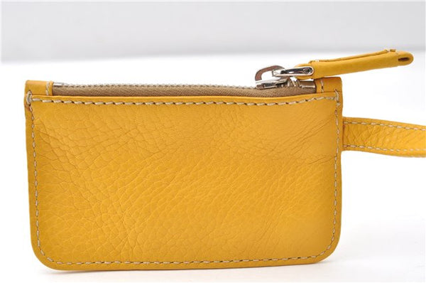 Authentic PRADA Vintage Leather Shoulder Hand Bag Yellow 1005G