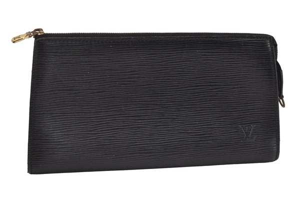 Authentic Louis Vuitton Epi Pochette Accessoires Pouch Black M52942 LV 1005I
