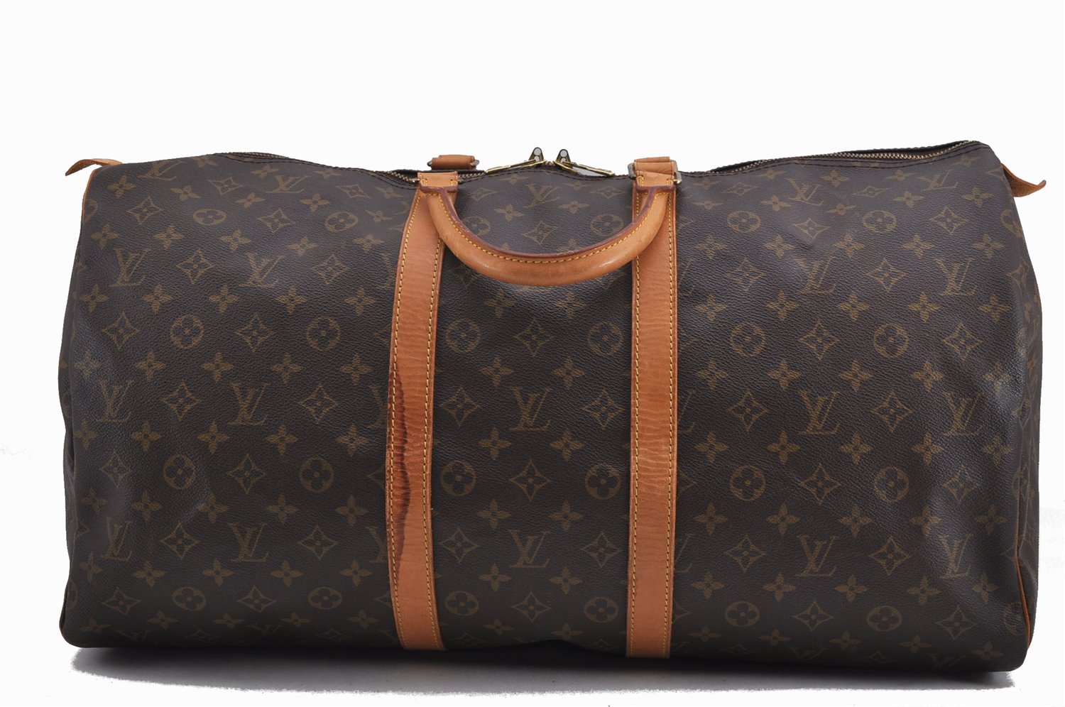 Authentic Louis Vuitton Monogram Keepall 55 Travel Boston Bag M41424 LV 1007F