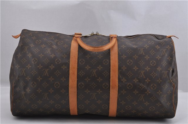 Authentic Louis Vuitton Monogram Keepall 55 Travel Boston Bag M41424 LV 1007F