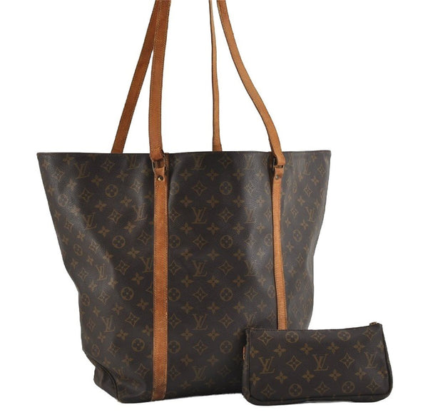 Authentic Louis Vuitton Monogram Sac Shopping GM Tote Bag M51110 LV 1007I