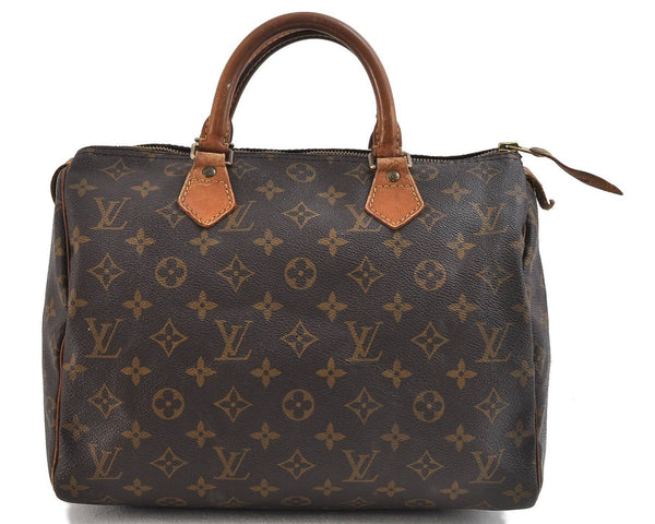 Authentic Louis Vuitton Monogram Speedy 30 Hand Bag M41526 LV 1008D