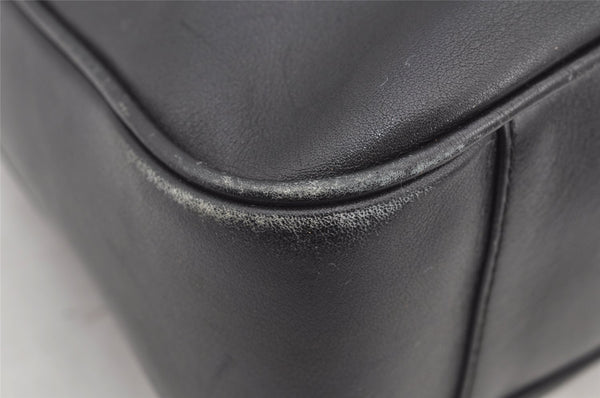 Authentic GUCCI Bamboo 2Way Shoulder Hand Bag Purse Leather Black Junk 1008I