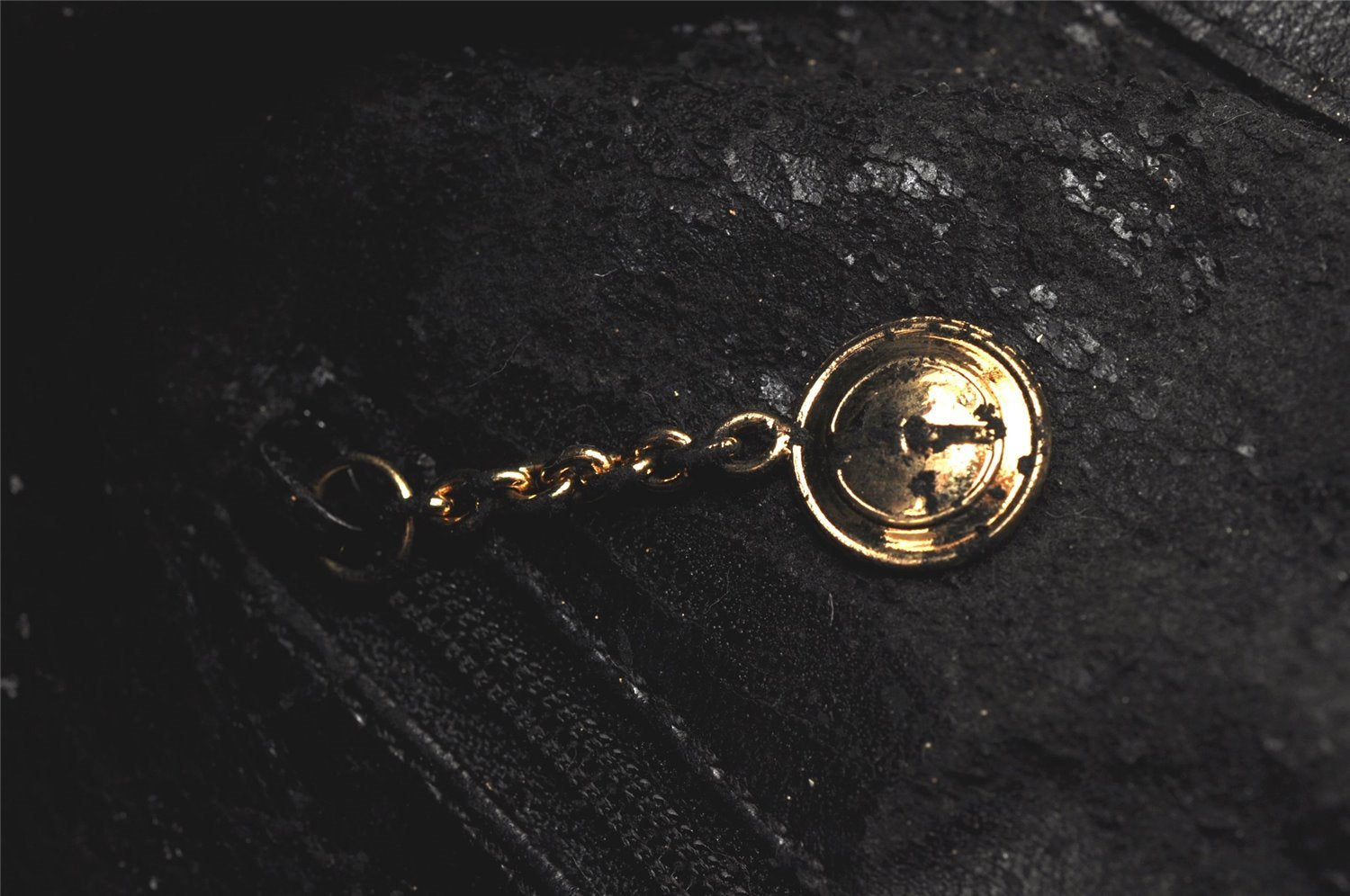 Authentic GUCCI Bamboo 2Way Shoulder Hand Bag Purse Leather Black Junk 1008I