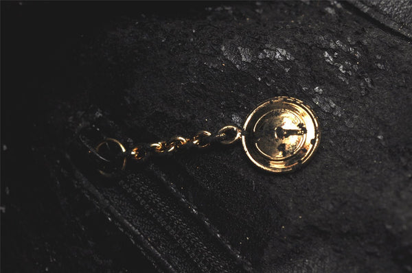 Authentic GUCCI Bamboo 2Way Shoulder Hand Bag Purse Leather Black Junk 1008I