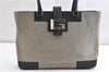 Authentic GUCCI Vintage Shoulder Tote Bag Canvas Leather 0021109 Gray 1009G